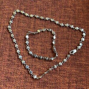 Tiffany &Co Heart link necklace and bracelet